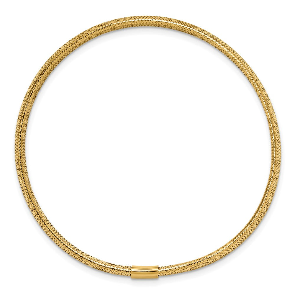 14K Gelbgold Poliert Dehnbar Schieber auf Armband