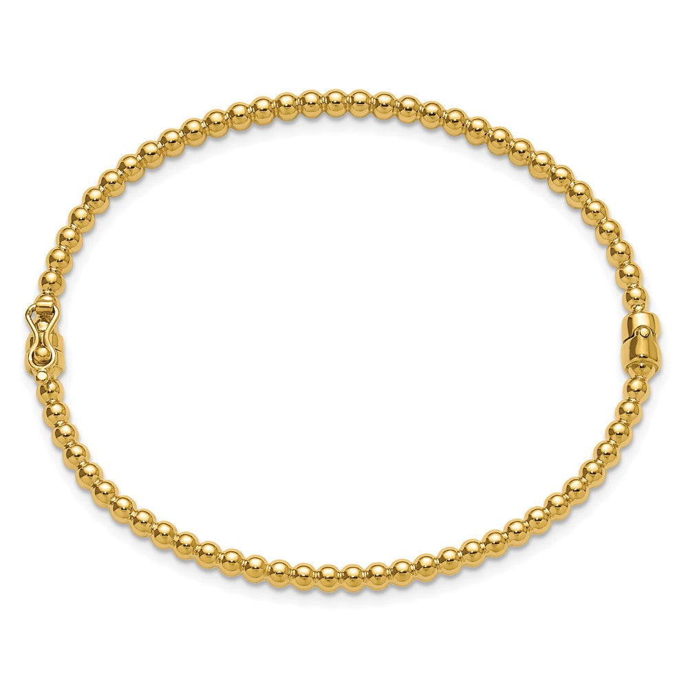 14K Gelbgold Poliert Gekugelt Klappbar Armreif