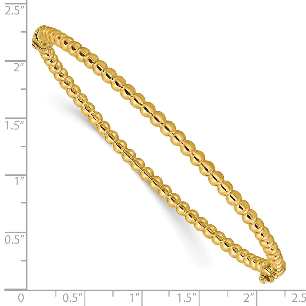 14K Gelbgold Poliert Gekugelt Klappbar Armreif