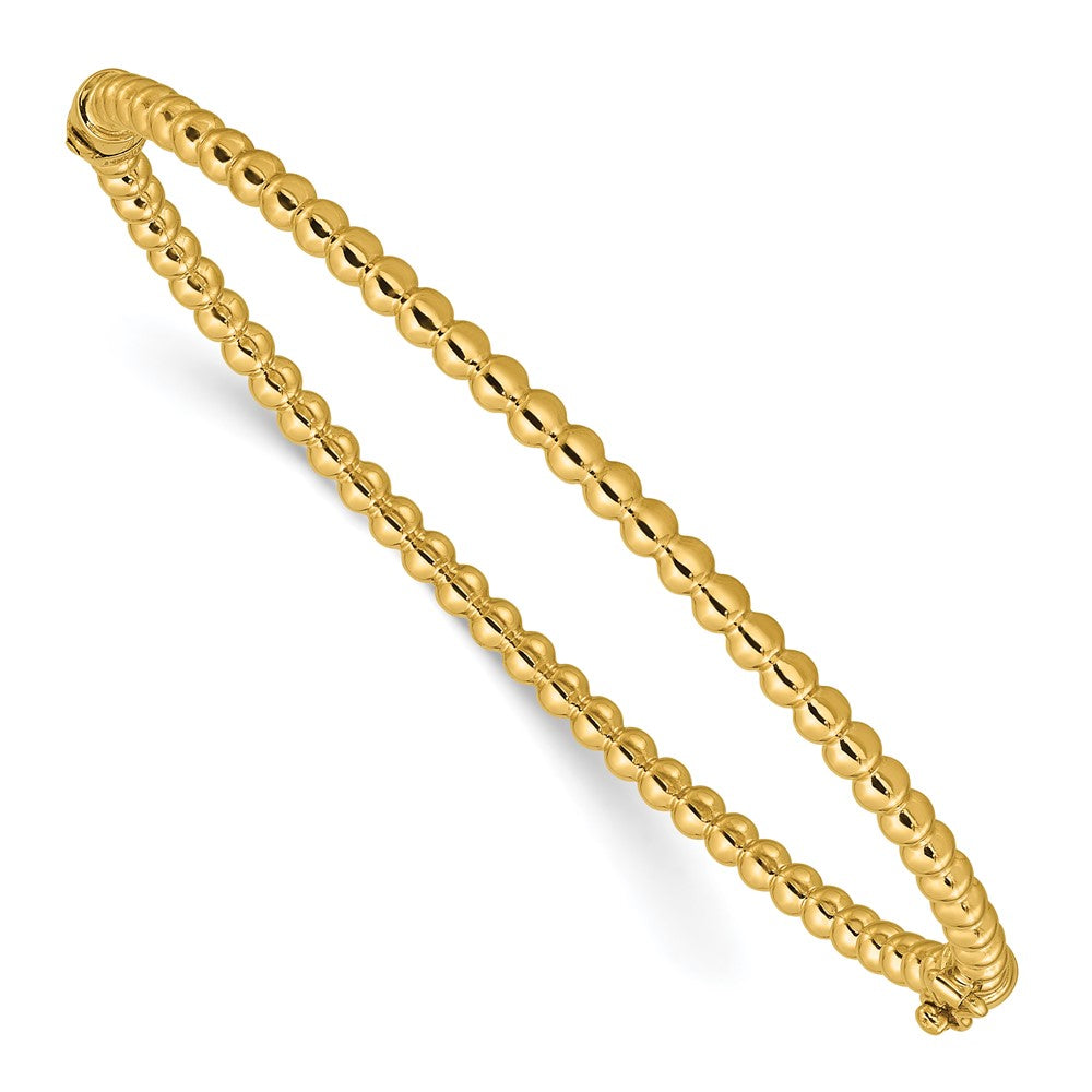 14K Gelbgold Poliert Gekugelt Klappbar Armreif