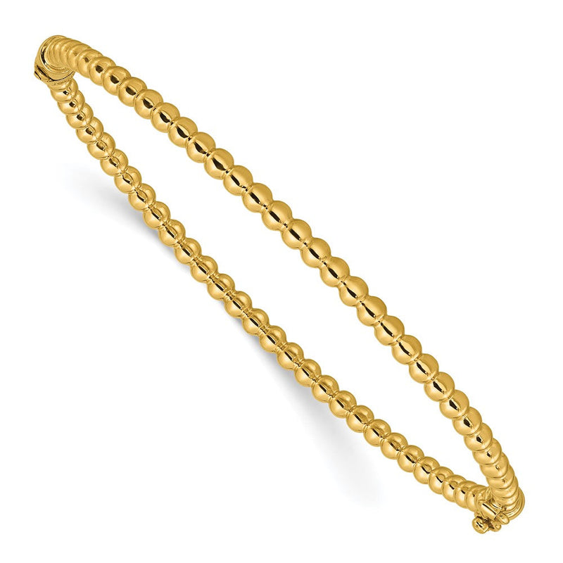 14K Gelbgold Poliert Gekugelt Klappbar Armreif