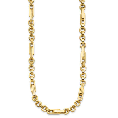 14K Gelbgold Poliert Fantasieglieder Halskette