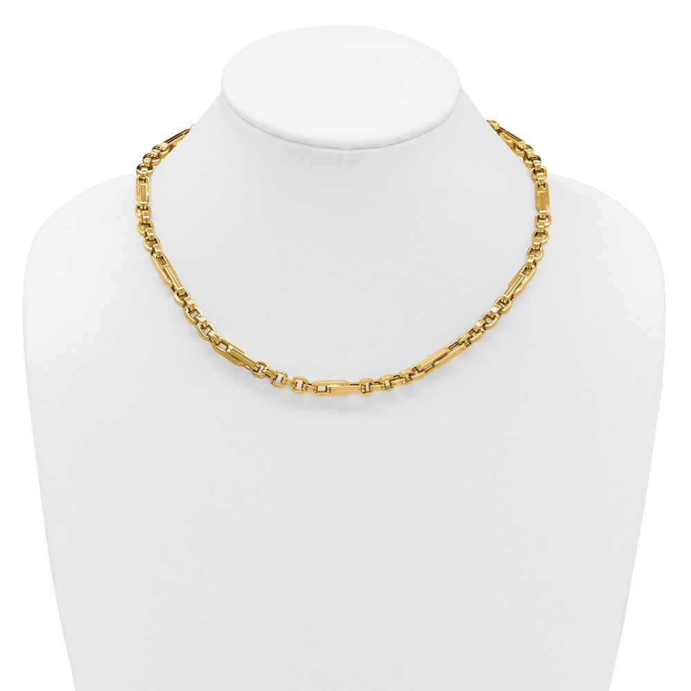 14K Gelbgold Poliert Fantasieglieder Halskette