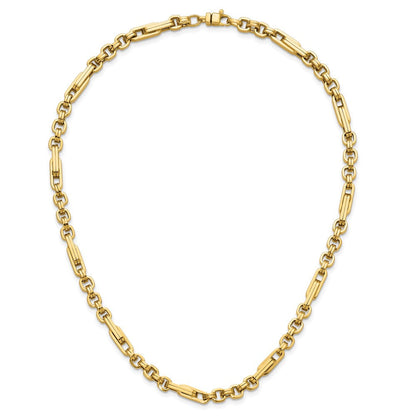 14K Gelbgold Poliert Fantasieglieder Halskette