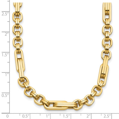 14K Gelbgold Poliert Fantasieglieder Halskette