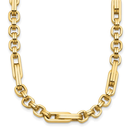14K Gelbgold Poliert Fantasieglieder Halskette