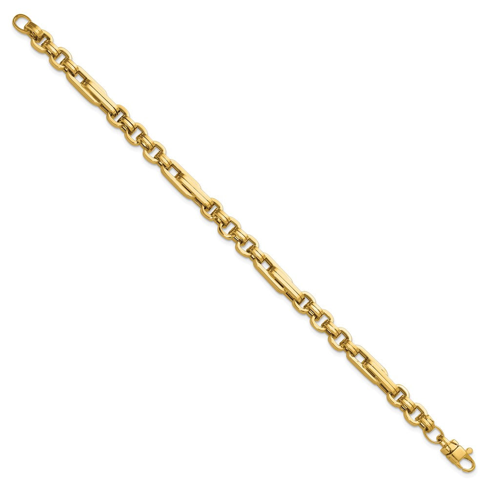 14K Gelbgold Poliert Fantasieglieder Armband