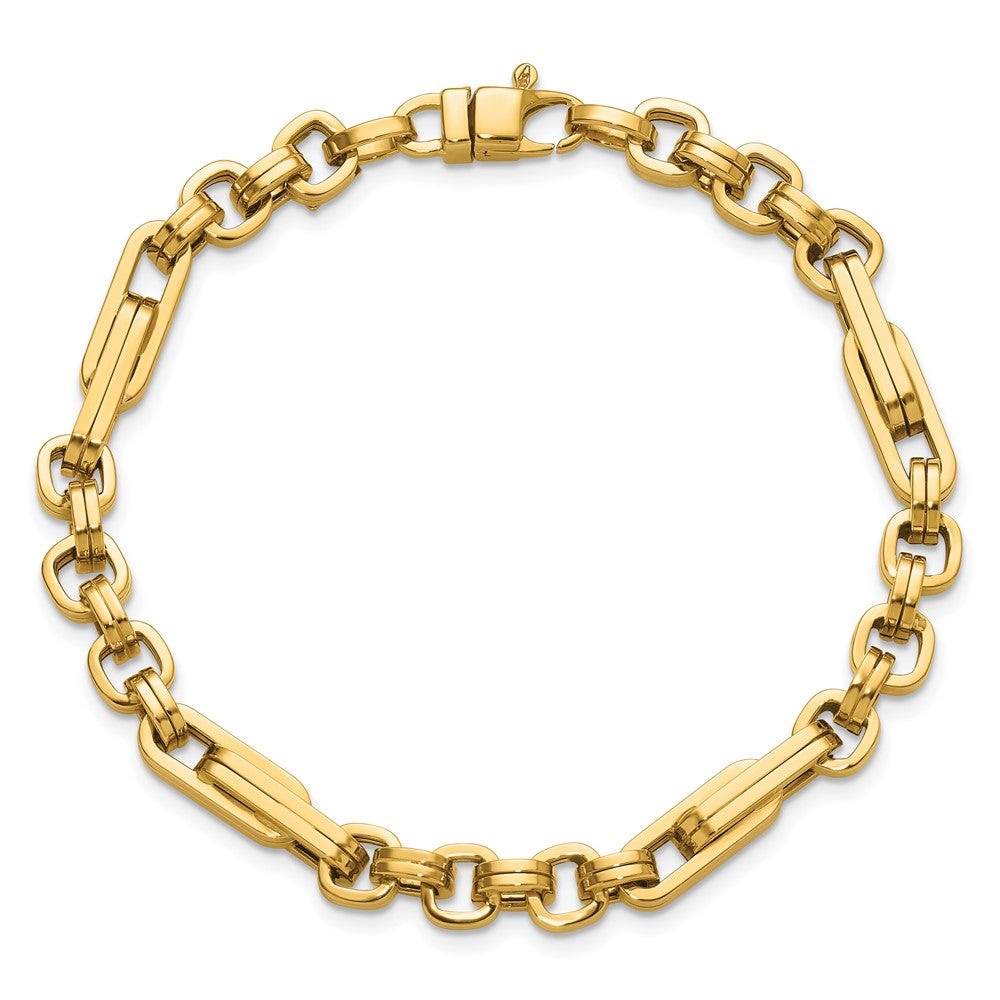 14K Gelbgold Poliert Fantasieglieder Armband