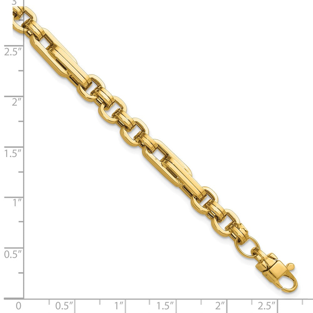 14K Gelbgold Poliert Fantasieglieder Armband