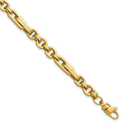 14K Gelbgold Poliert Fantasieglieder Armband