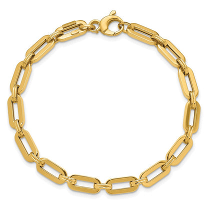 14K Gelbgold Poliert Fantasieglieder Armband