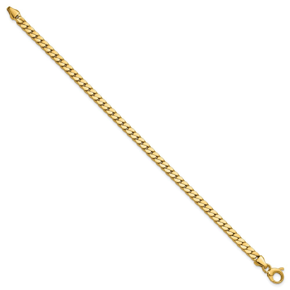 14K Gelbgold Poliert Fantasie Panzer Glieder Armband