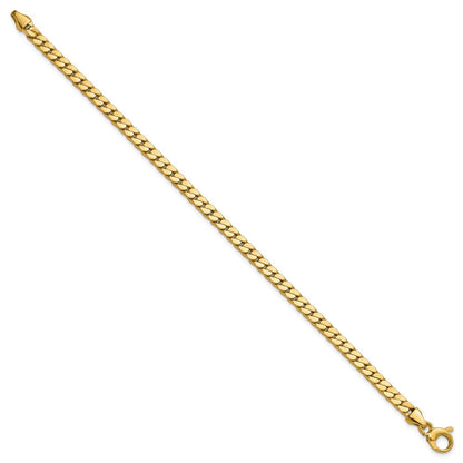 14K Gelbgold Poliert Fantasie Panzer Glieder Armband