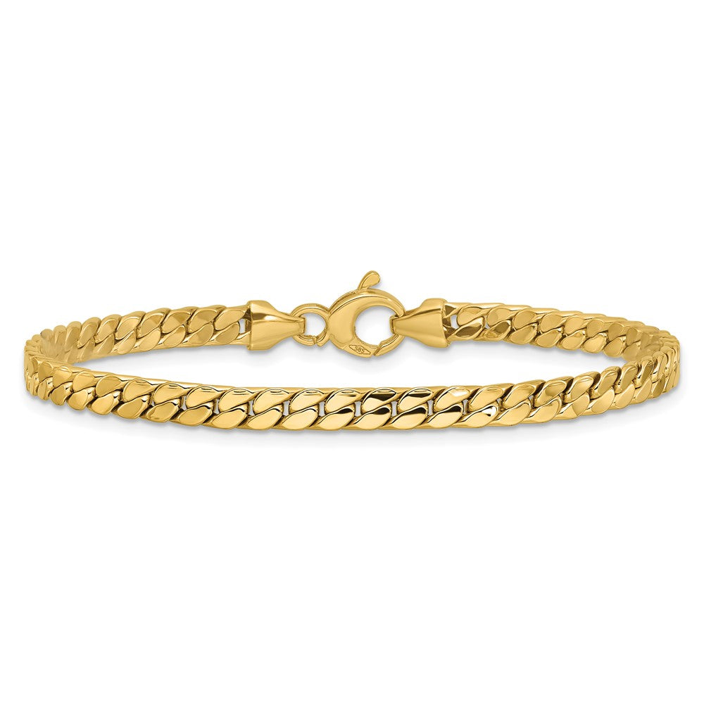 14K Gelbgold Poliert Fantasie Panzer Glieder Armband