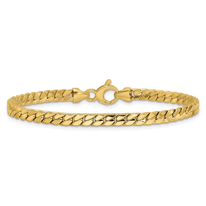 14K Gelbgold Poliert Fantasie Panzer Glieder Armband