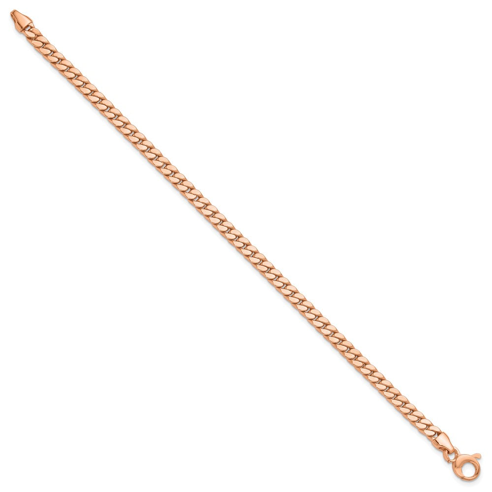 14K Roségold Poliert Fantasie Panzer Glieder Armband
