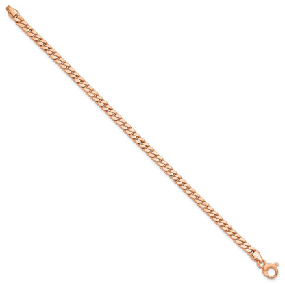 14K Roségold Poliert Fantasie Panzer Glieder Armband