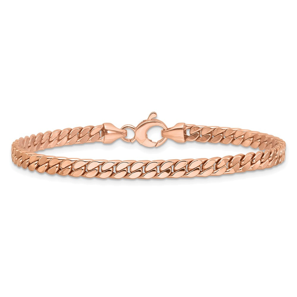 14K Roségold Poliert Fantasie Panzer Glieder Armband