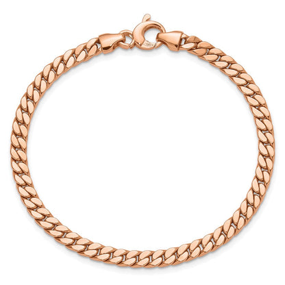 14K Roségold Poliert Fantasie Panzer Glieder Armband