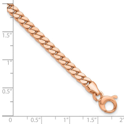 14K Roségold Poliert Fantasie Panzer Glieder Armband