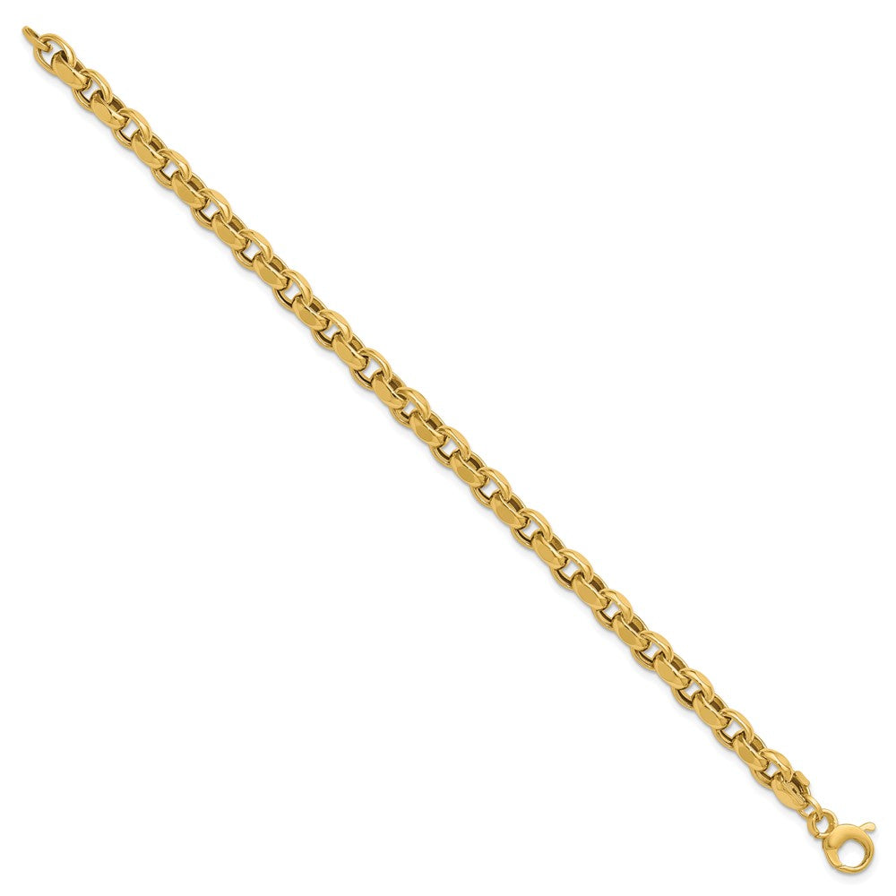 14K Gelbgold Poliert Fantasieglieder Armband
