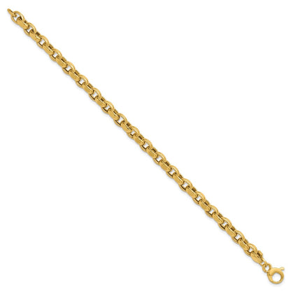 14K Gelbgold Poliert Fantasieglieder Armband