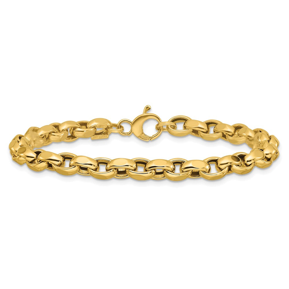 14K Gelbgold Poliert Fantasieglieder Armband
