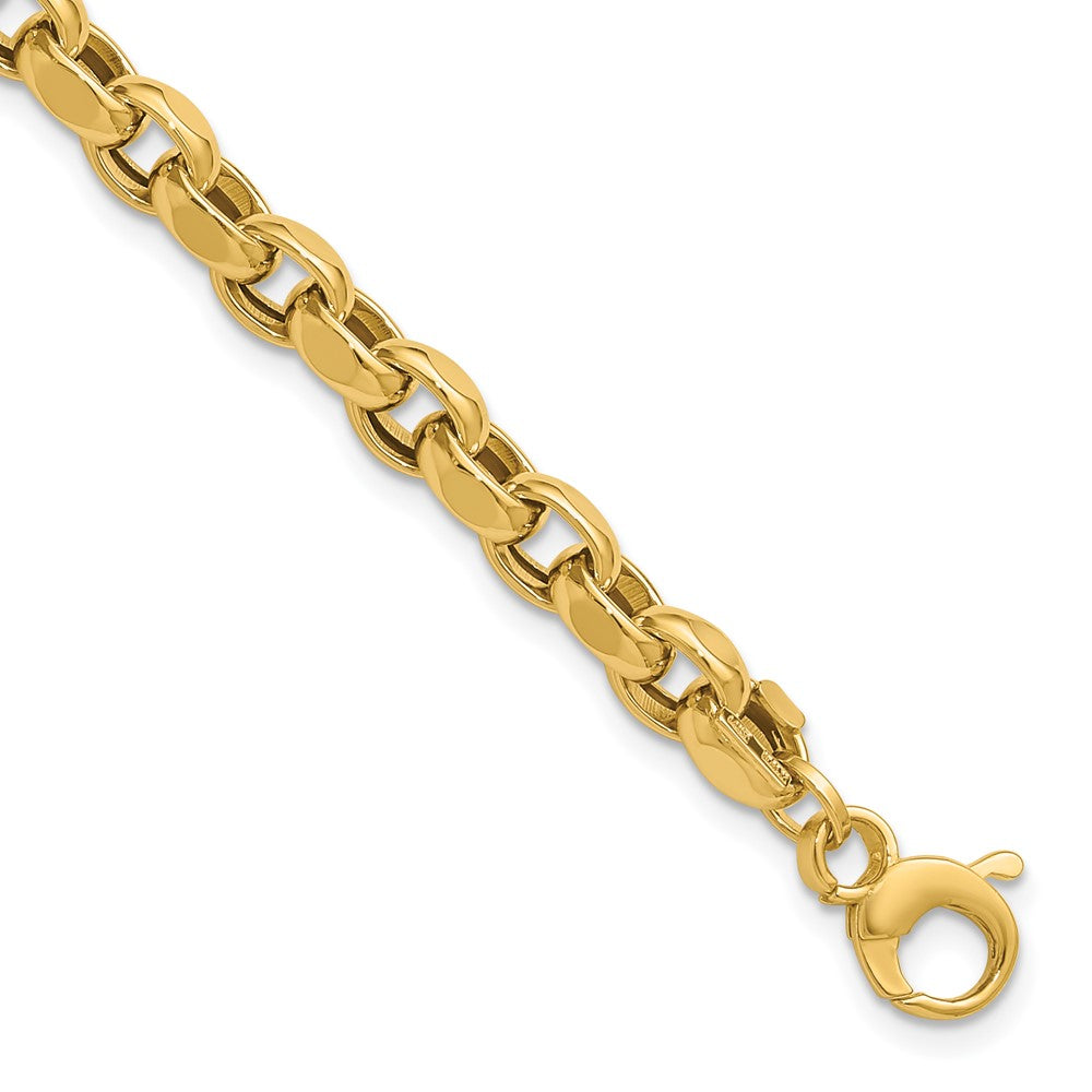 14K Gelbgold Poliert Fantasieglieder Armband