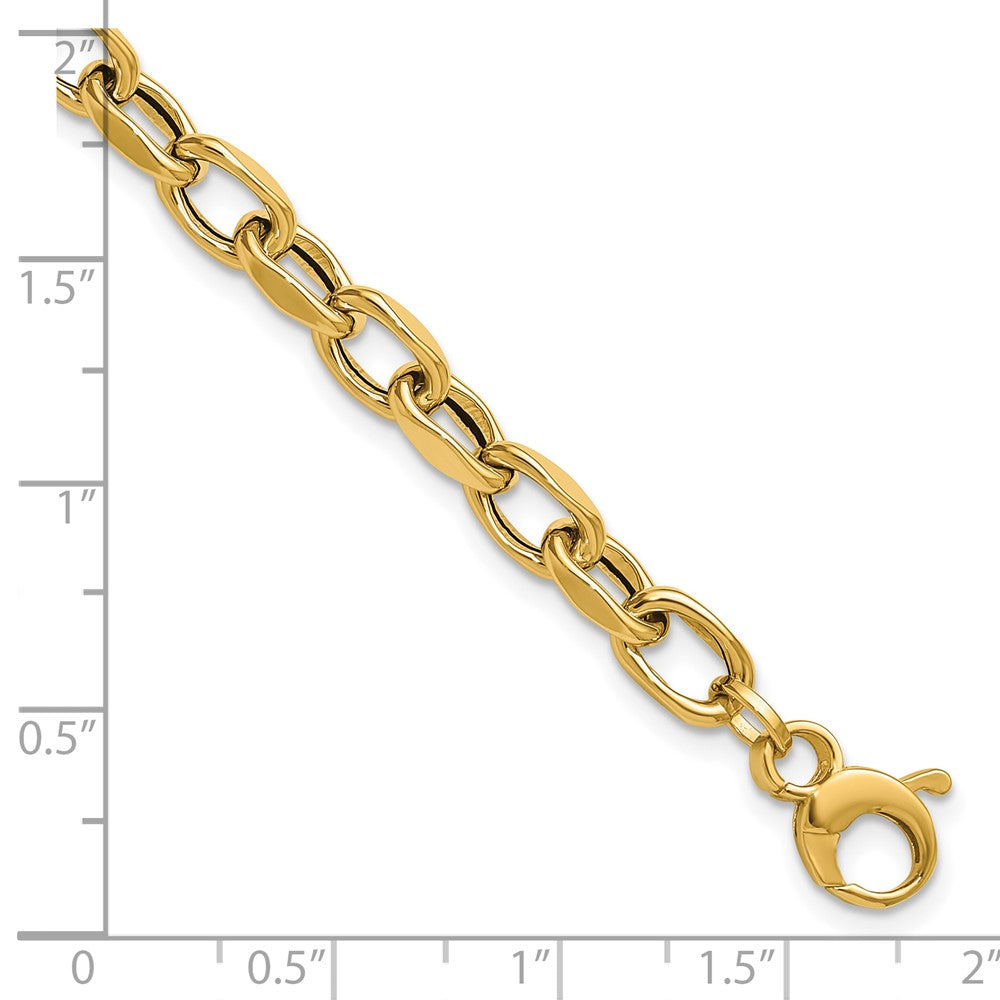 14K Gelbgold Poliert Fantasieglieder Armband