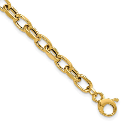 14K Gelbgold Poliert Fantasieglieder Armband