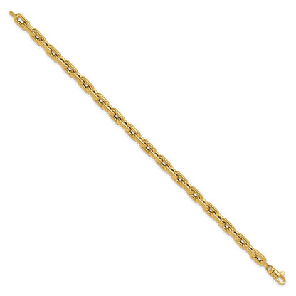 14K Gelbgold Poliert Fantasieglieder Armband