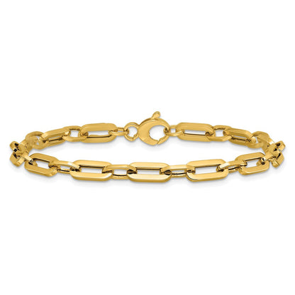 14K Gelbgold Poliert Fantasieglieder Armband