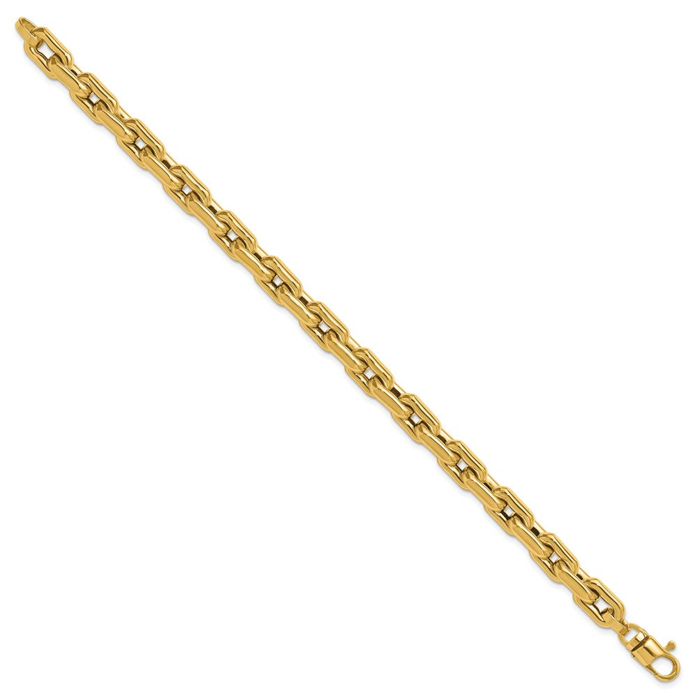 14K Gelbgold Poliert Fantasieglieder Herren Armband