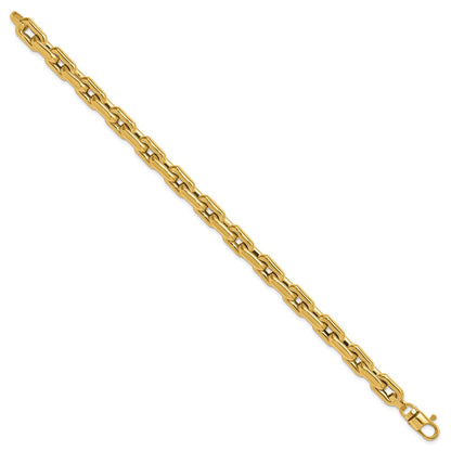 14K Gelbgold Poliert Fantasieglieder Herren Armband