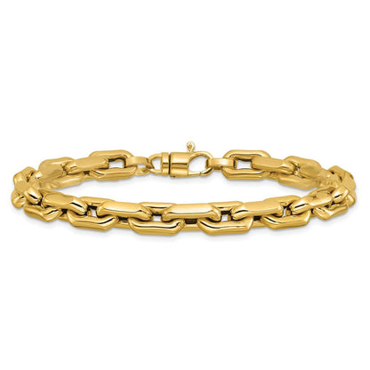 14K Gelbgold Poliert Fantasieglieder Herren Armband