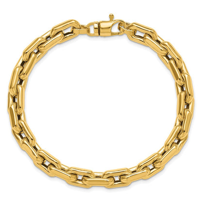 14K Gelbgold Poliert Fantasieglieder Herren Armband
