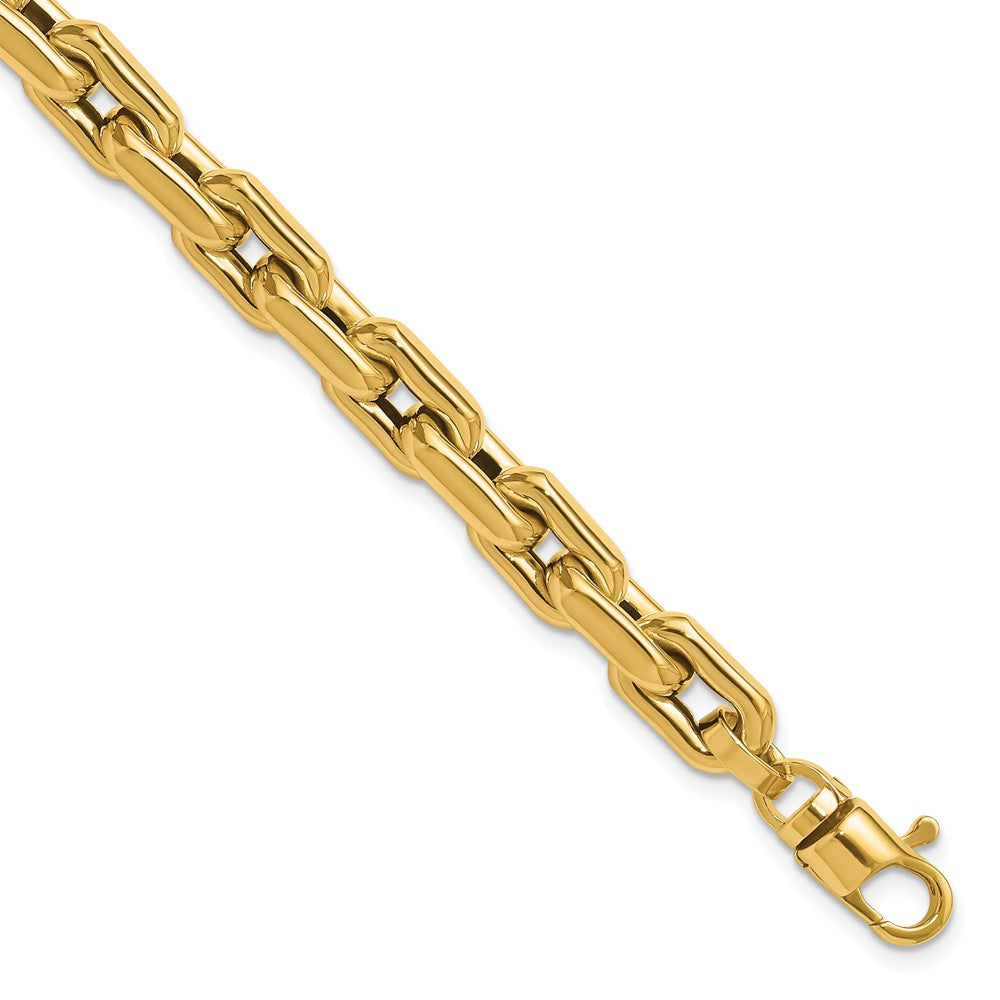 14K Gelbgold Poliert Fantasieglieder Herren Armband