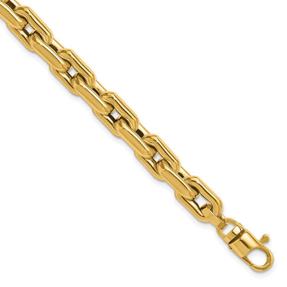 14K Gelbgold Poliert Fantasieglieder Herren Armband