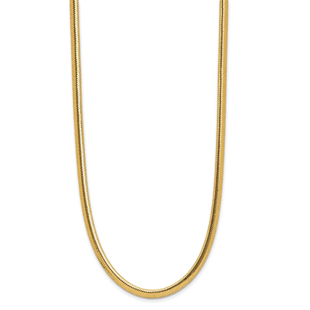 14K Gelbgold Poliert Netz Halskette