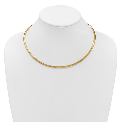 14K Gelbgold Poliert Netz Halskette