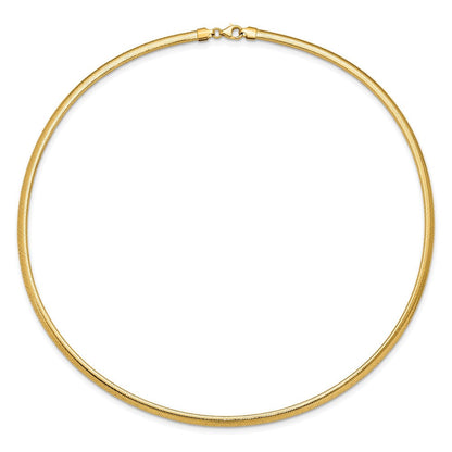 14K Gelbgold Poliert Netz Halskette