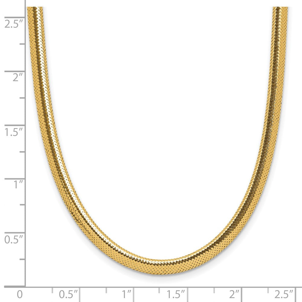 14K Gelbgold Poliert Netz Halskette