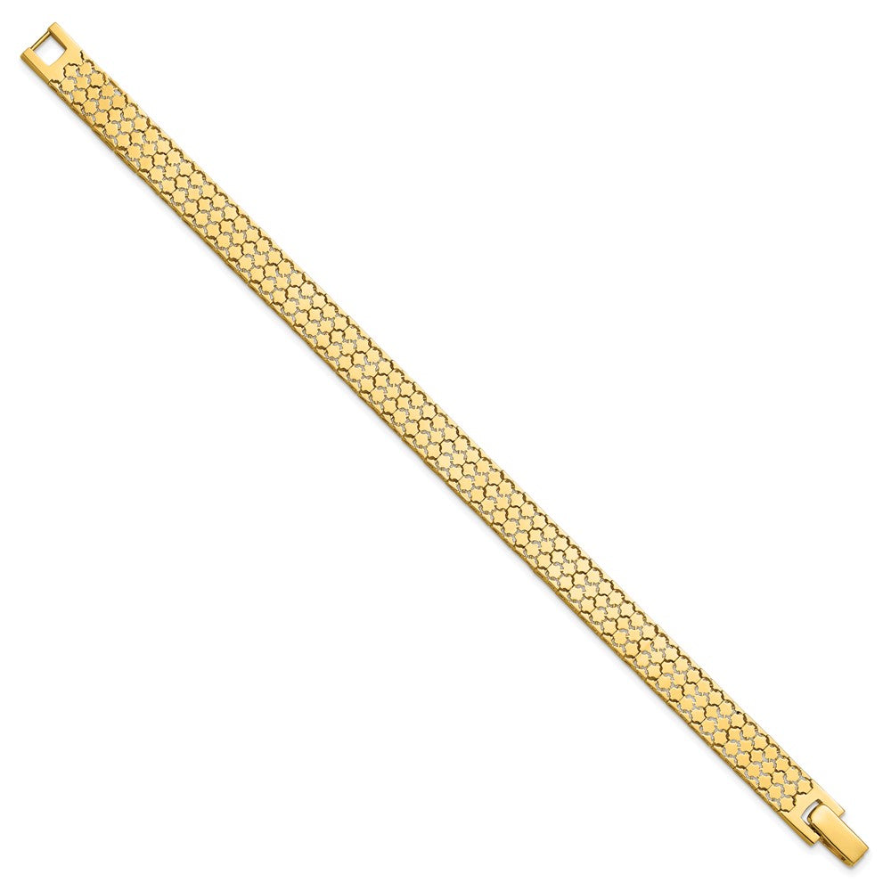 14K Gelbgold Poliert Fantasie Armband