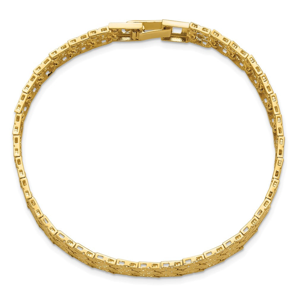 14K Gelbgold Poliert Fantasie Armband