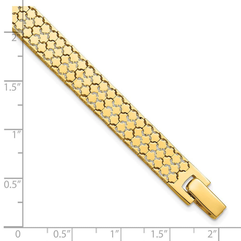 14K Gelbgold Poliert Fantasie Armband