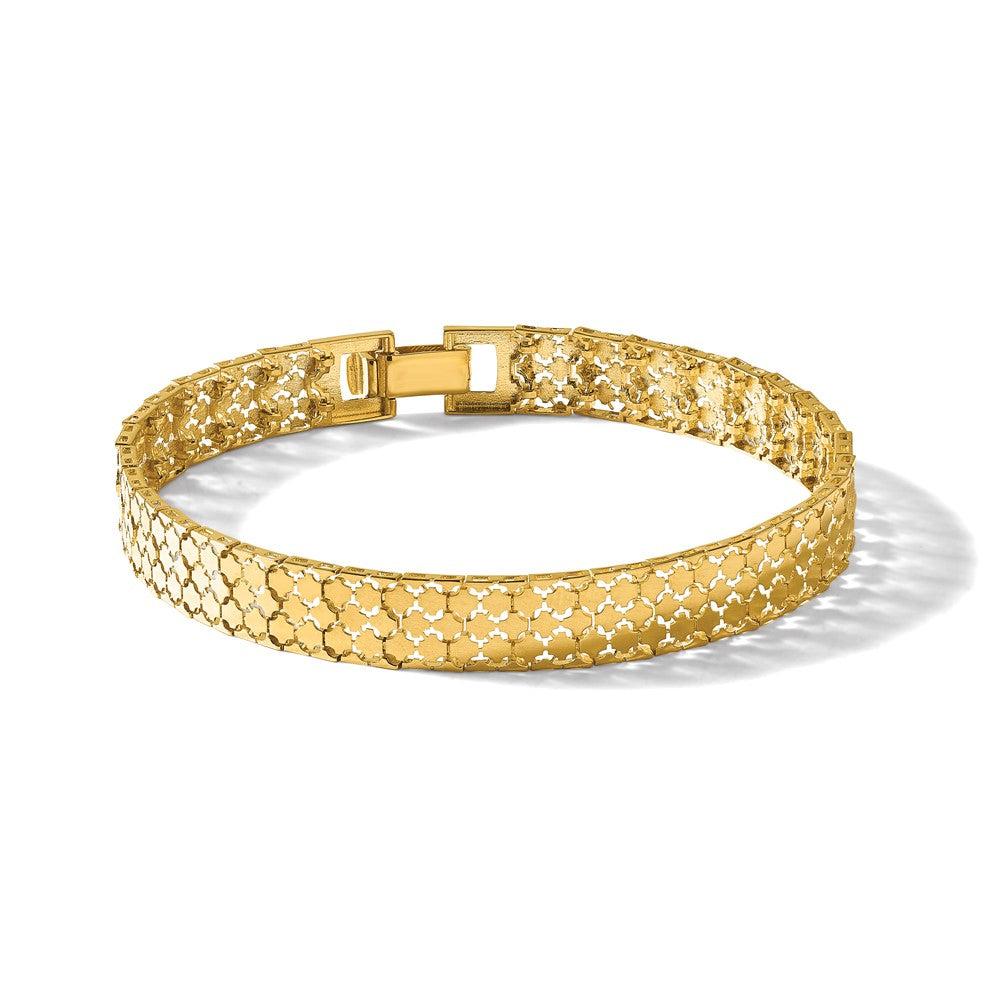 14K Gelbgold Poliert Fantasie Armband