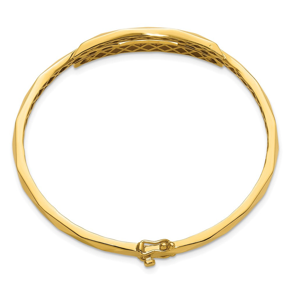14K Gelbgold Poliert Klappbar Armreif