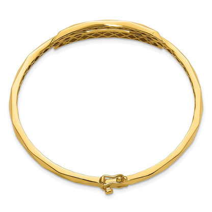 14K Gelbgold Poliert Klappbar Armreif