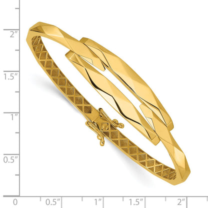 14K Gelbgold Poliert Klappbar Armreif