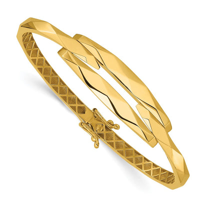 14K Gelbgold Poliert Klappbar Armreif